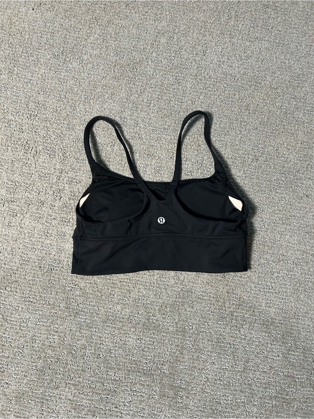 Lululemon Women’s Size 6 Sweetheart Sports Bra - Black Activewear Wireless Logo